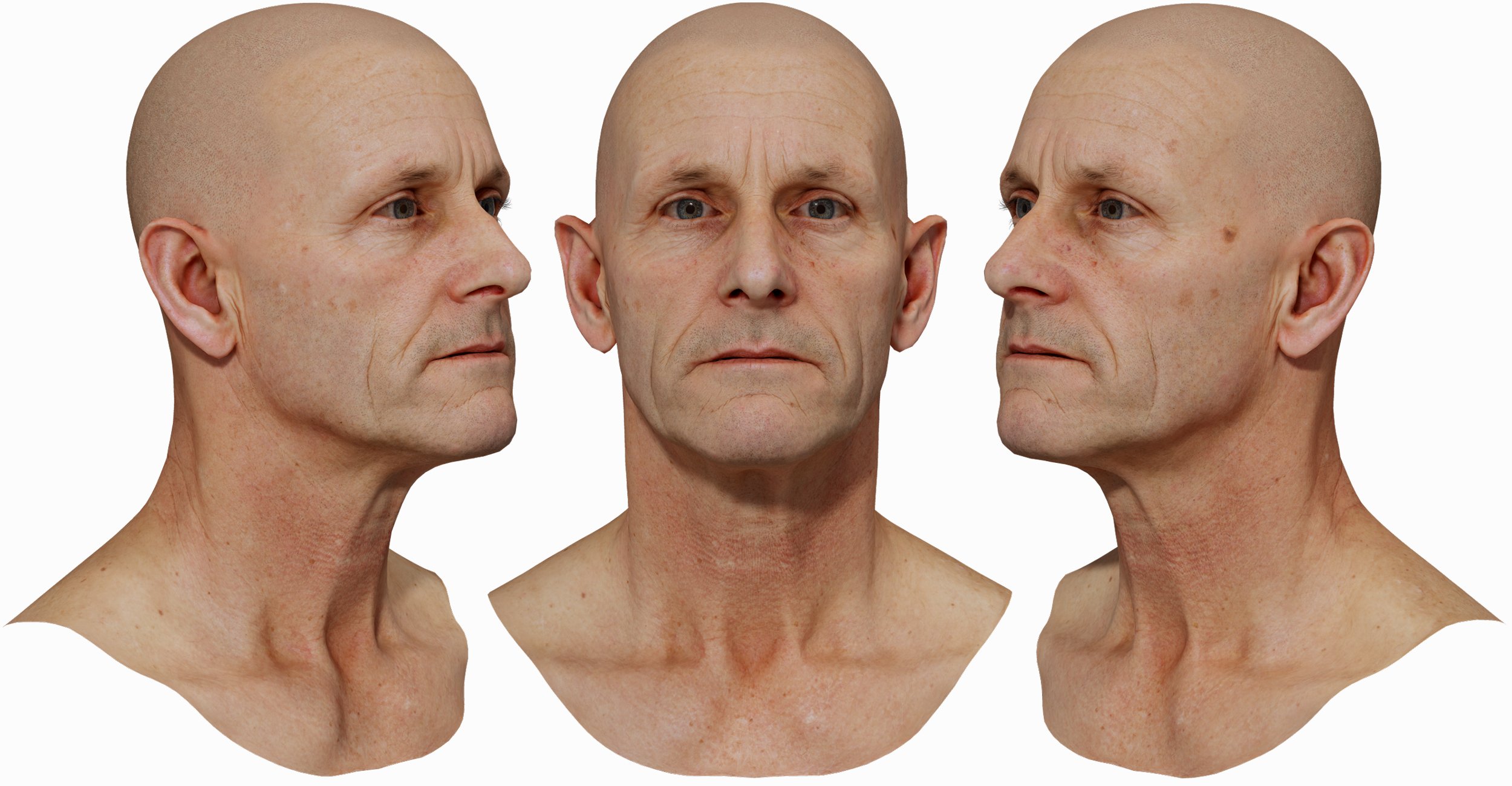 Male 3D Head model download